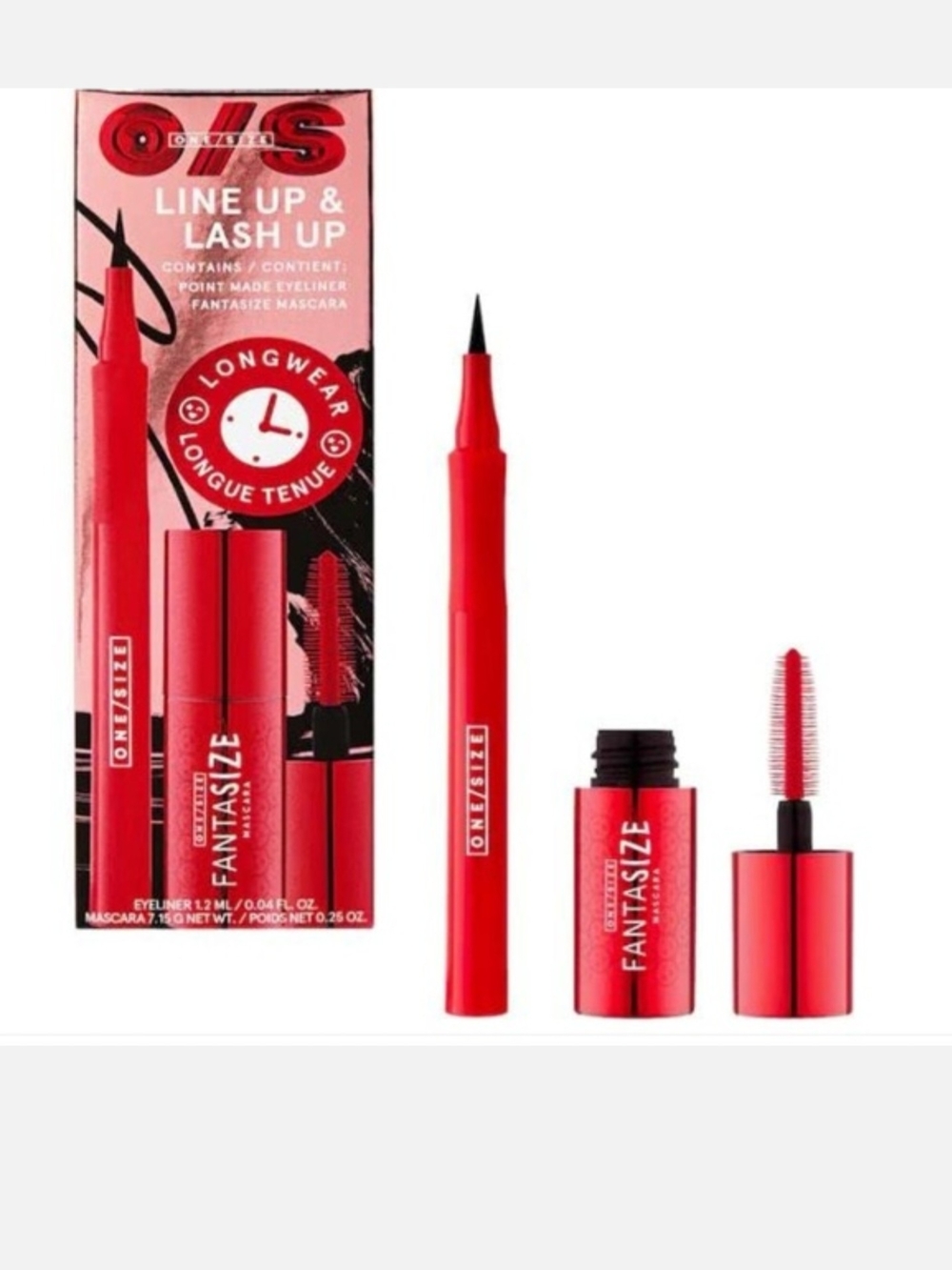 One/Size Line Up & Lash Up Red Eye Makeup Duo BNIB